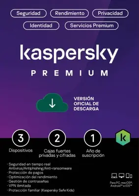 Kaspersky Premium Para 3 PCs por 1 Año