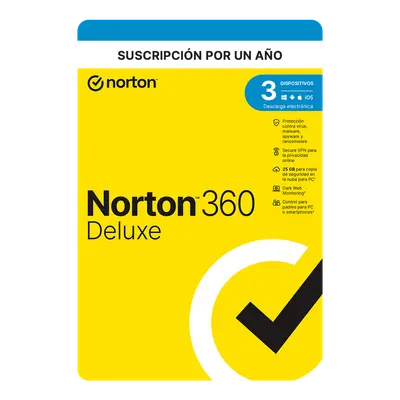 Norton 360 Deluxe 3 Dispositivos 1 Año