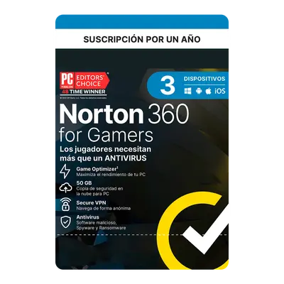 Norton 360 For Gamers 3 Dispositivos 1 Año
