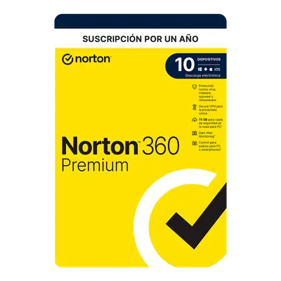 Norton 360 Premium 10 Dispositivos 1 Año