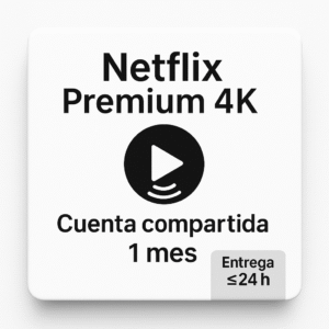 Netflix Premium 4K – 1 mes (Cuenta compartida)